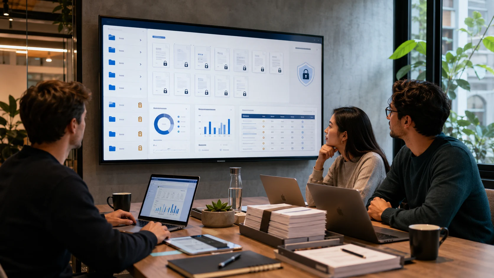 Startup data room requirements progressing from early-stage fundraising to late-stage due diligence