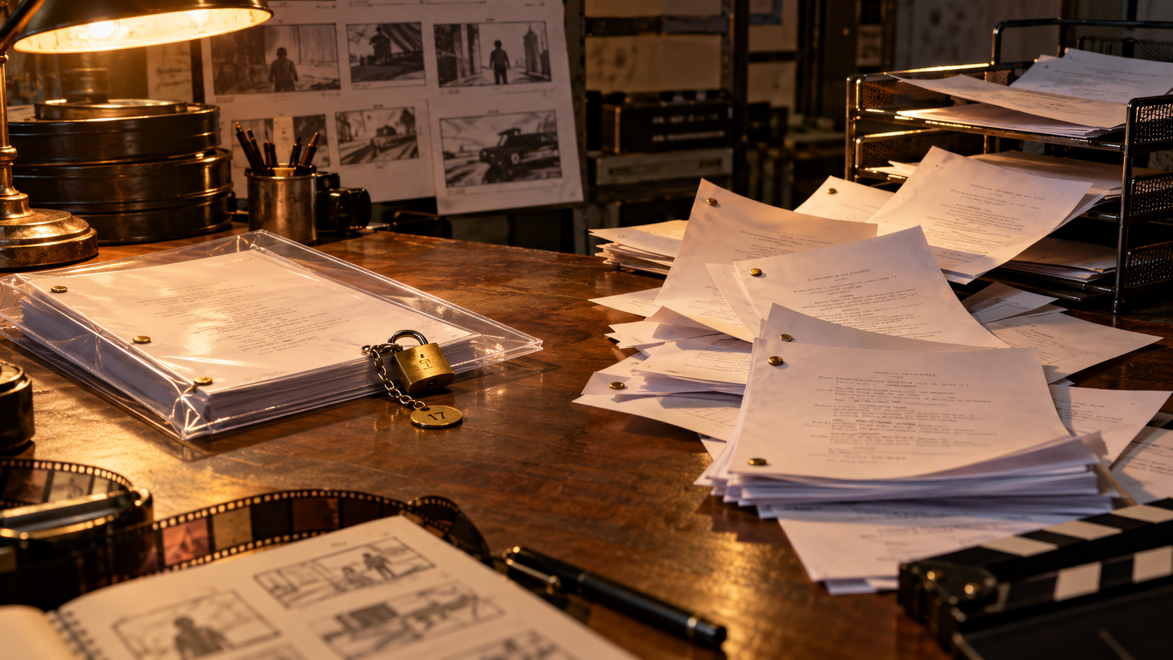 A script draft moving from uncontrolled inbox sharing to a secure link with recipient tracking