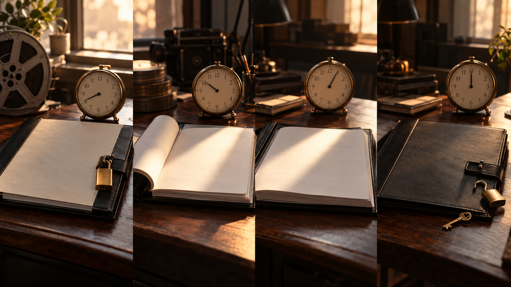 A protected screenplay moving through timed review stages before access is revoked