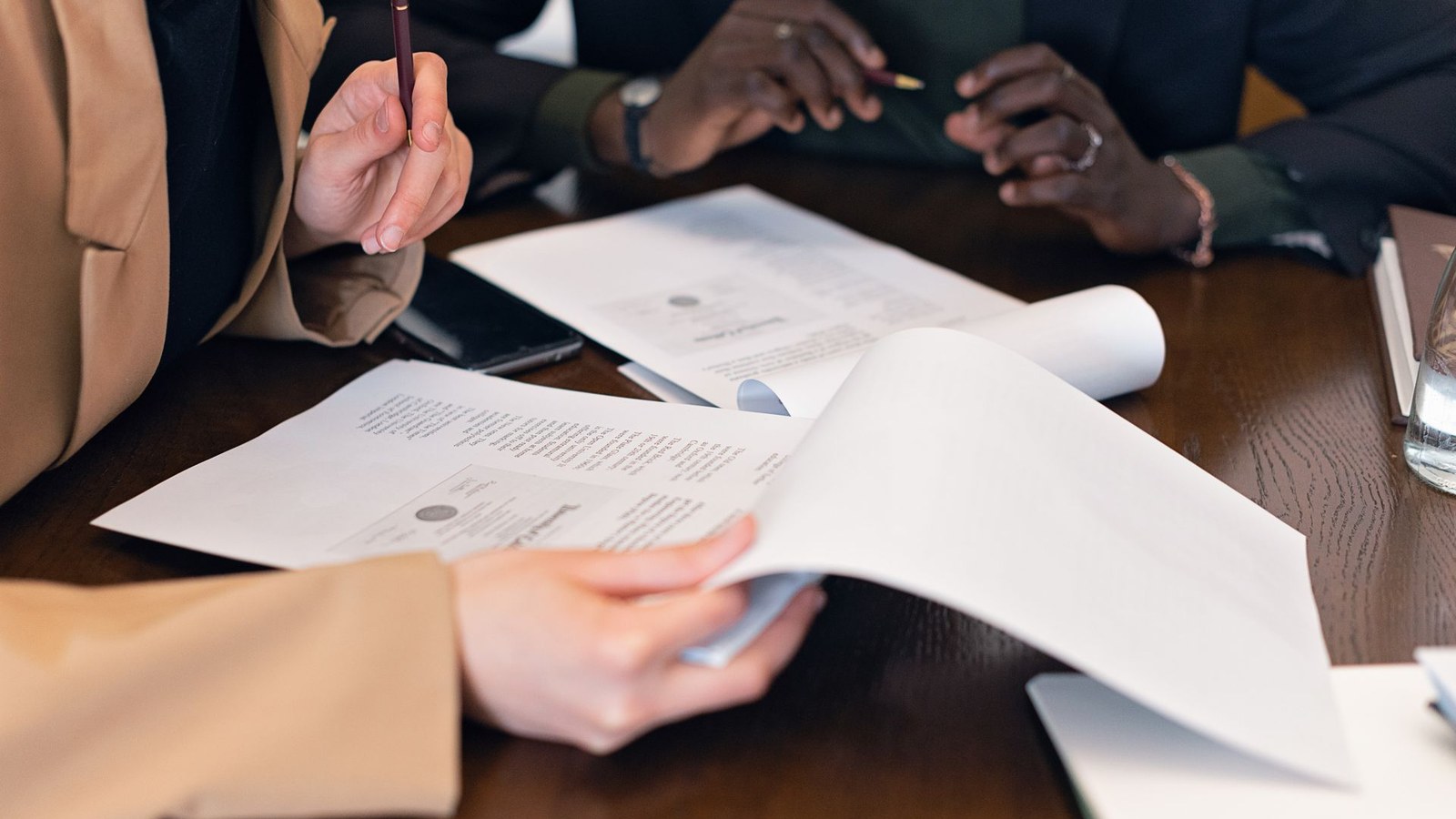 Deal team reviewing transaction documents for an M&A virtual data room
